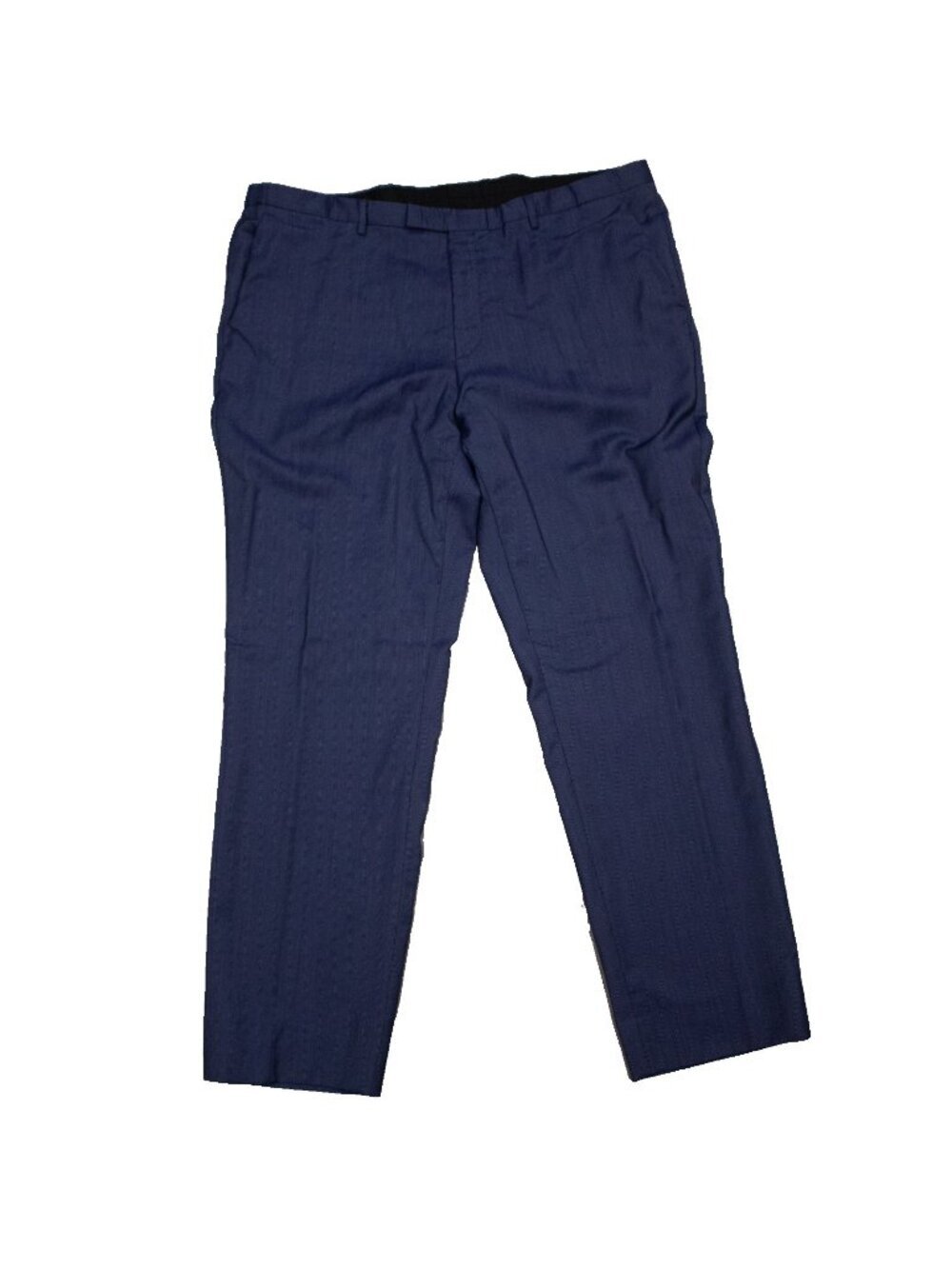 Hugo Boss Dress Pants Blue Wool Trousers "Grand / Central" Textured 40x30
